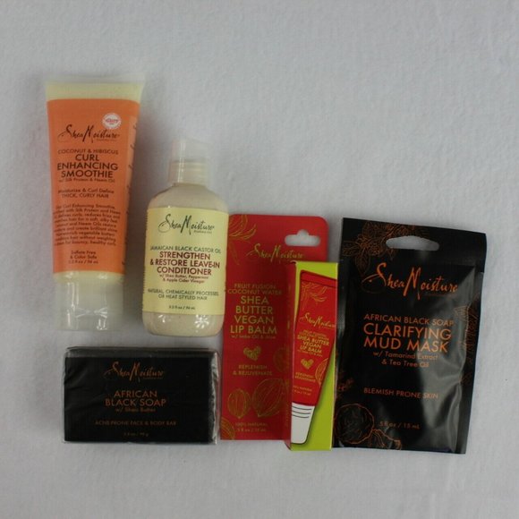 💚Shea Moisture Products Set Lip Body Face Hair Care - Picture 7 of 7